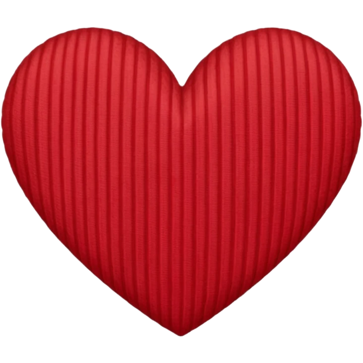 heart with a subtle corduroy texture emoji