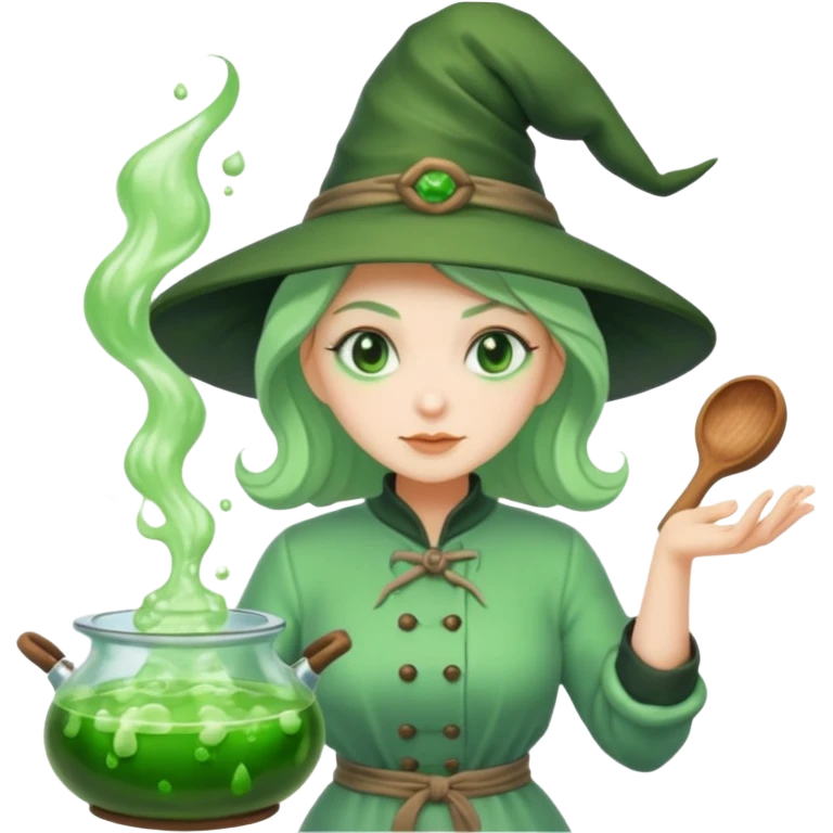 green witch cooking potion emoji