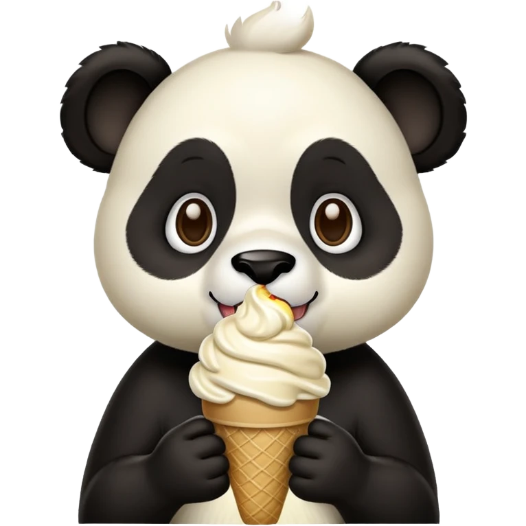 NkPanda eating ice cream emoji