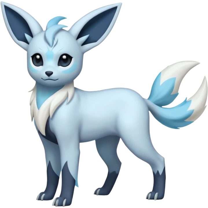 Pastel Absol-Glaceon-Umbreon-fusion (full body) emoji