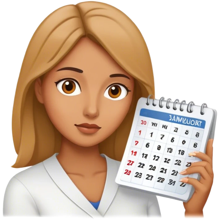 woman with calendar emoji