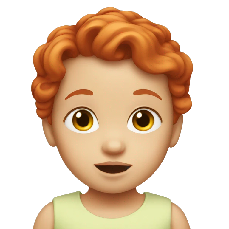 Redhead baby emoji