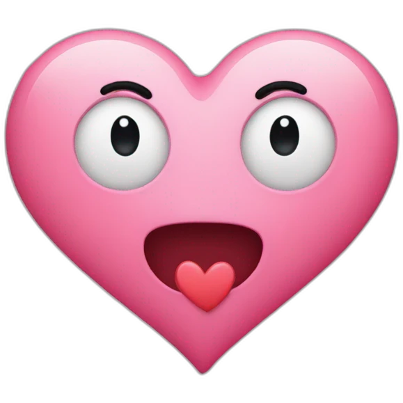 Emojie qui fait un bisous coeur avec des coeur autour emoji
