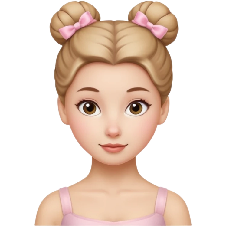 white girl with a ballet bun emoji