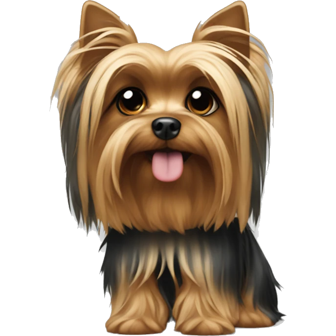 yorkie with long hair emoji