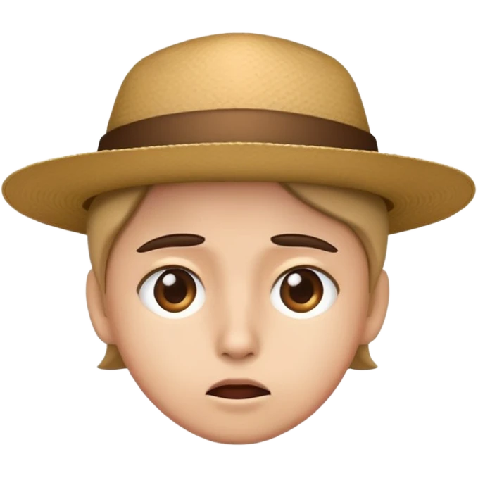 Confused with hat  emoji