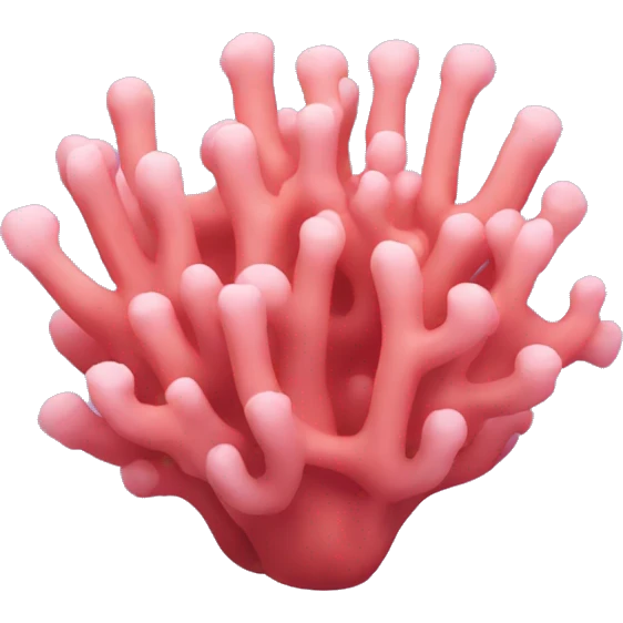 Pink coral emoji