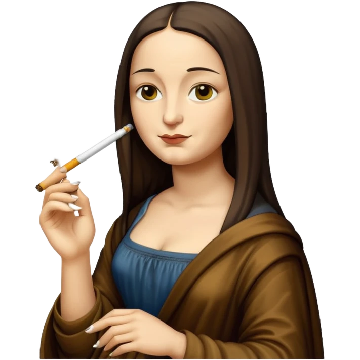 Sigara içen monalisa emoji