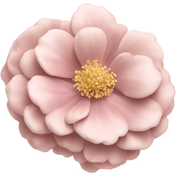Flower ranunkel pion light pink and beige,  emoji