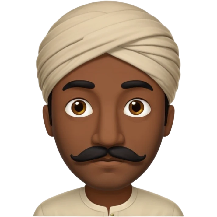 mustache middle east man,Big black mustache. emoji