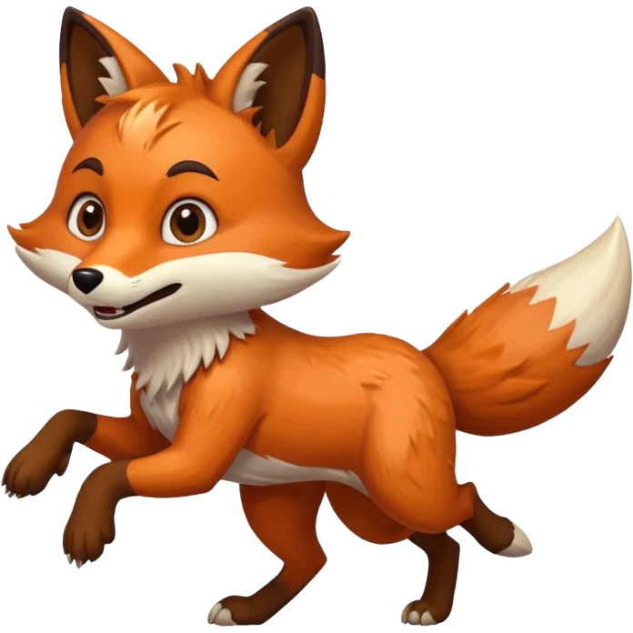 Monster Fox running emoji