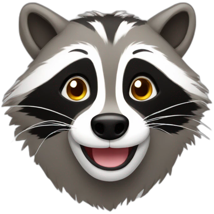racoon happy emoji