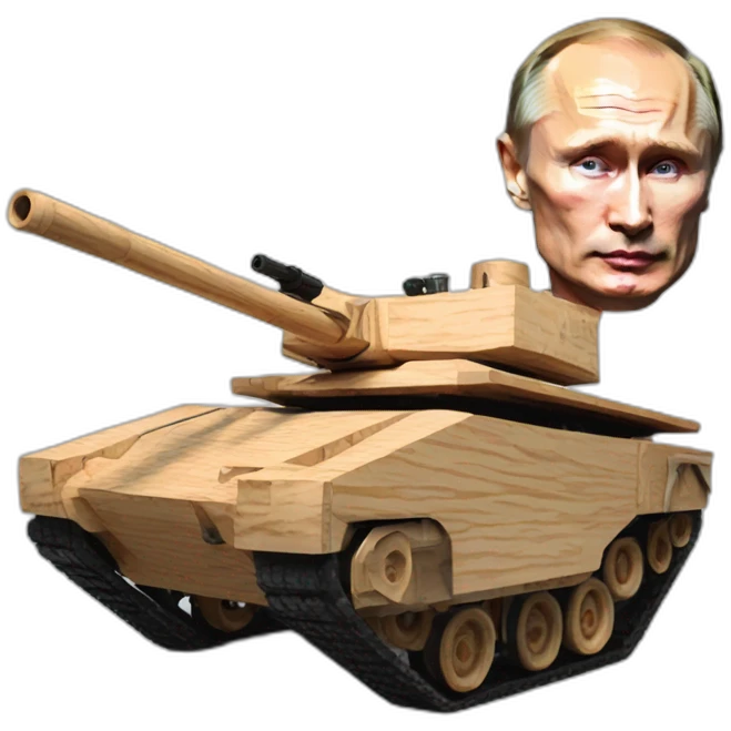 vladimir putin wooden t90 tank big wheelchair emoji