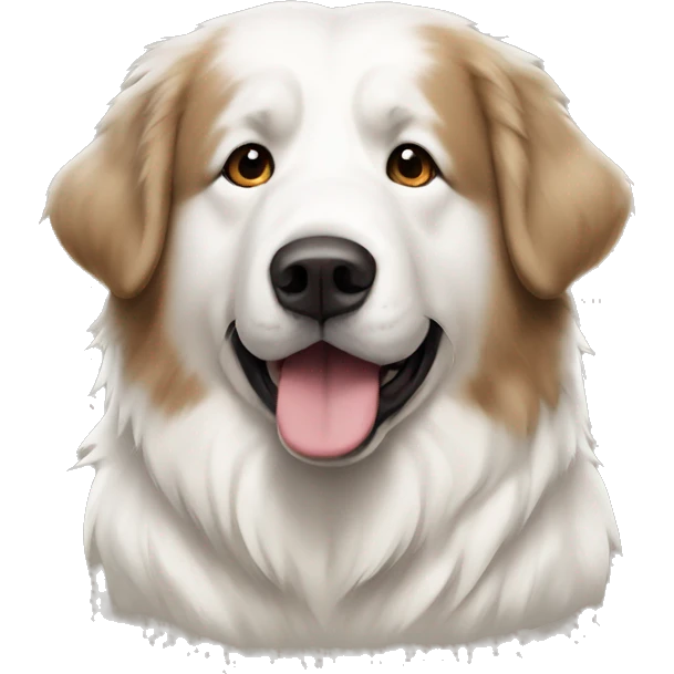 Great Pyrenees with brown emoji