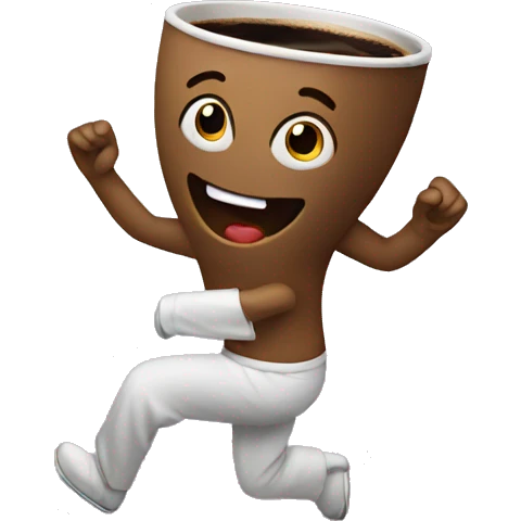 Coffee dancing emoji