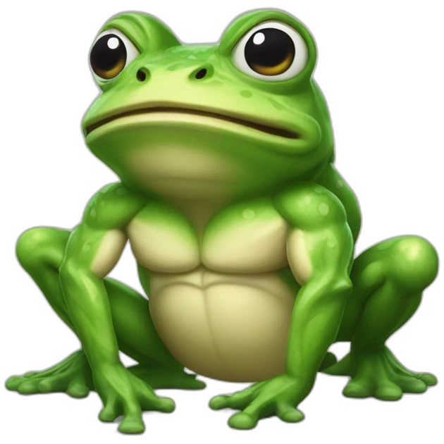 muscle frog ma emoji