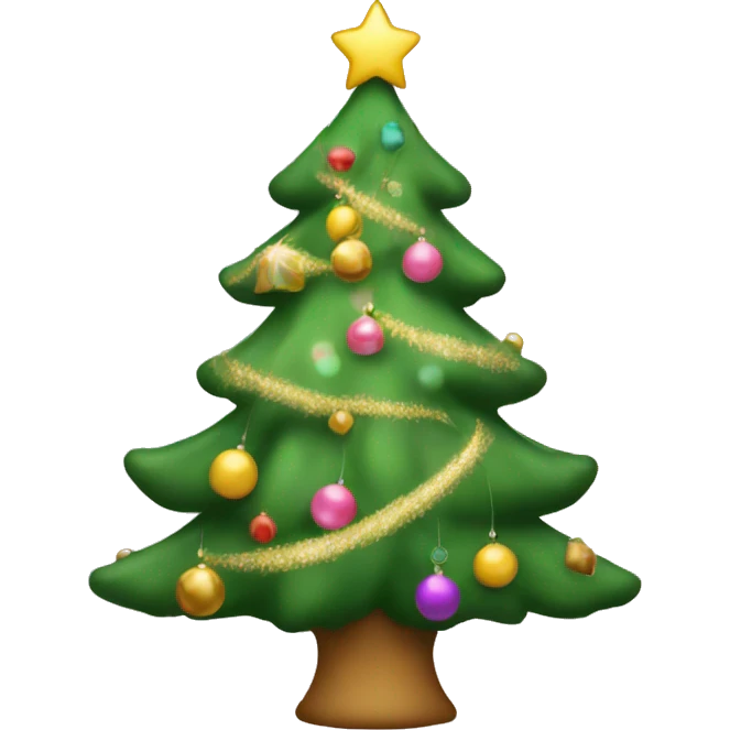 Girly Christmas tree emoji