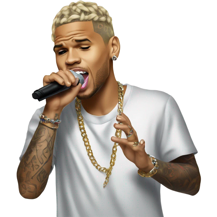 Hyper Realistic Chris brown singing residuals  emoji