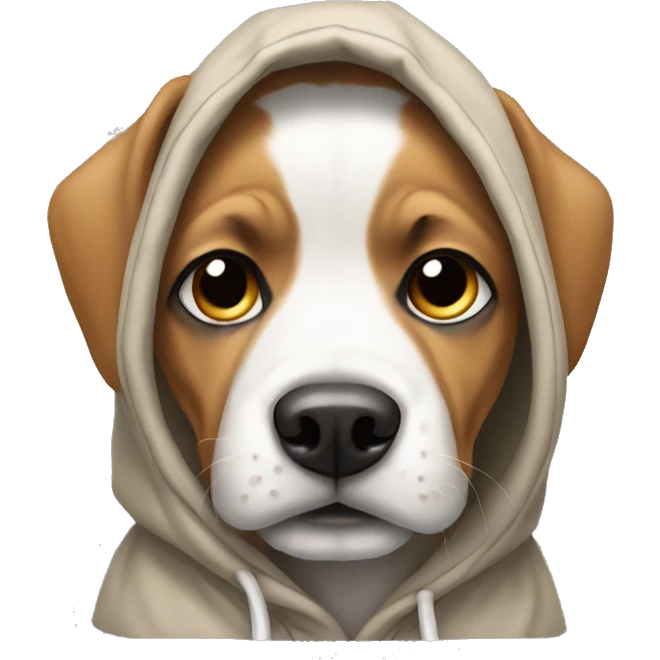dog wearing a hoodie  emoji