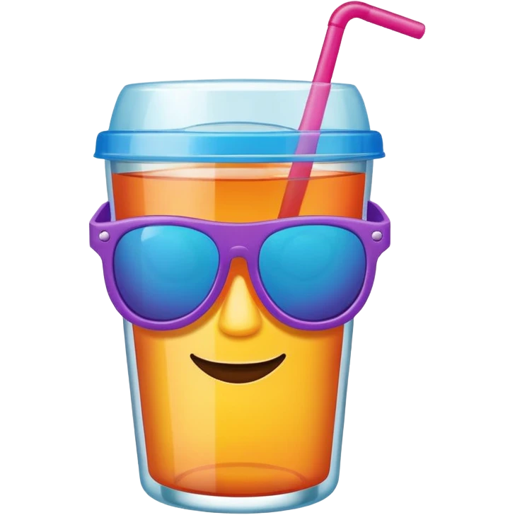 drink holders with sunglasses emoji