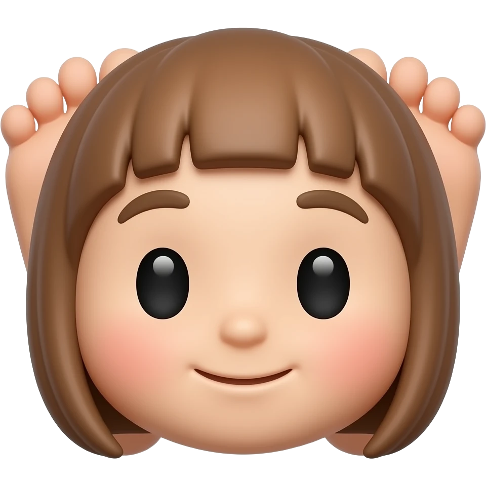 10 year old child female feet fetish 3d emoji with child face emoji