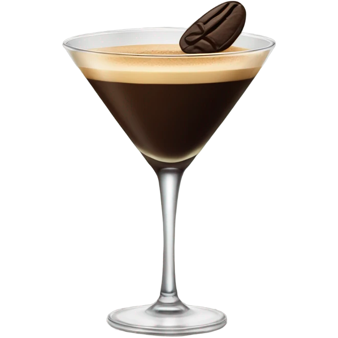 Espresso martini  in tall glass emoji