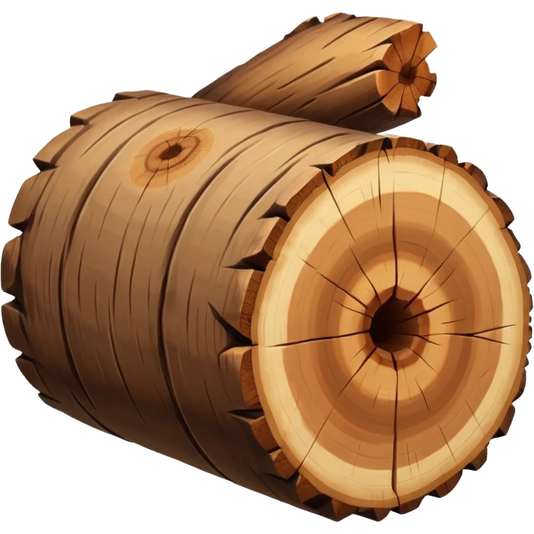 thick wood log with cut ends visible emoji