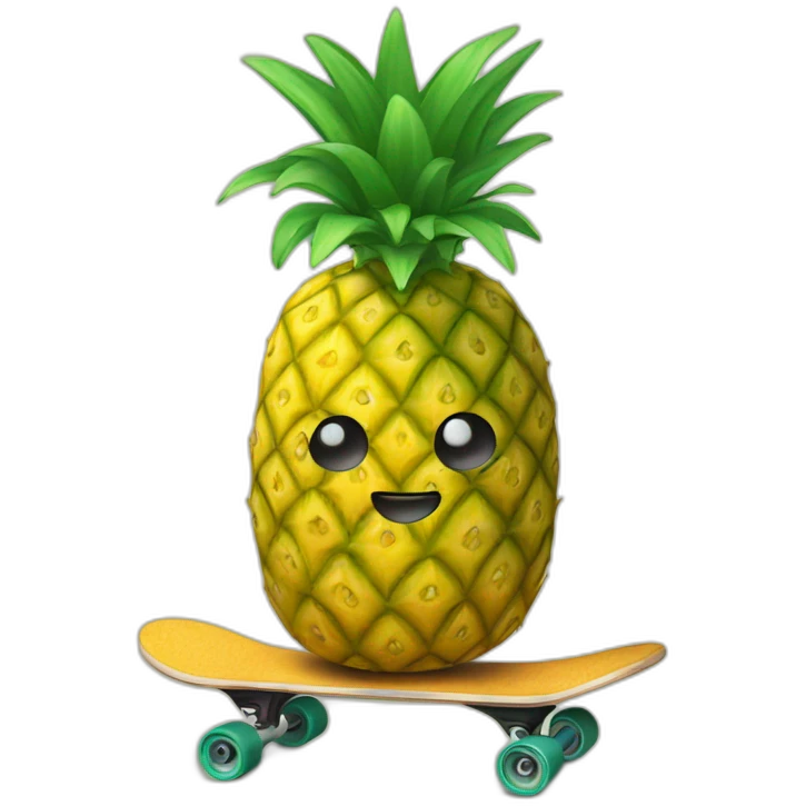 pineapple on a skateboard emoji