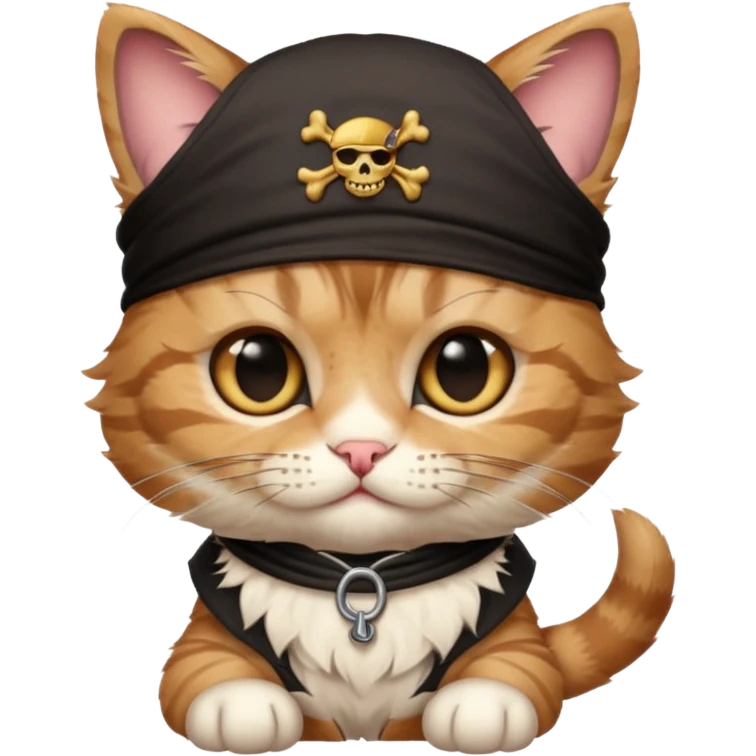 Pirate kitten emoji