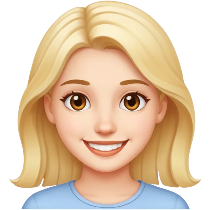 Pretty girl smiling emoji