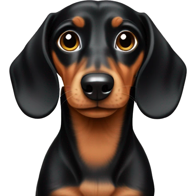 Mini Dachshund black and tan  emoji