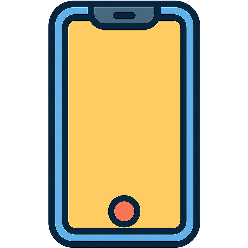 colored icon of an iPhone smartphone emoji