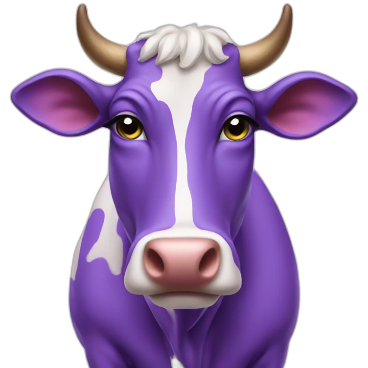 Purple cow emoji