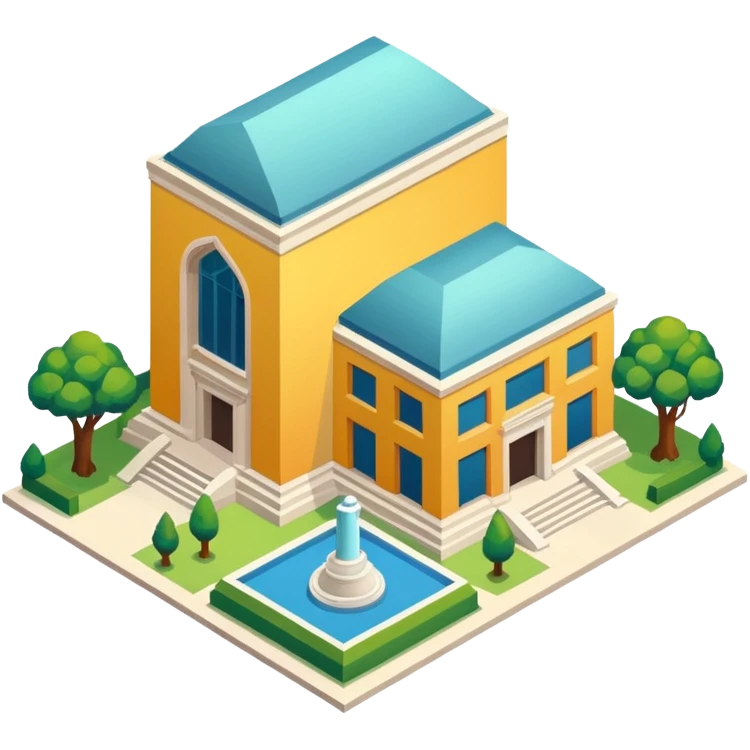 Isometric art museum emoji