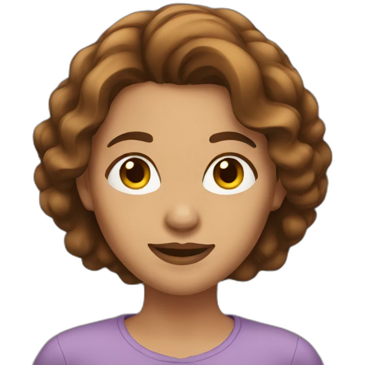 brown hair woman emoji