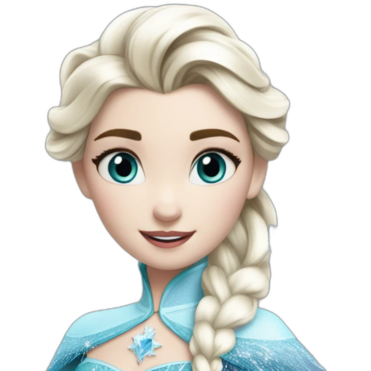 "Elsa from Frozen creating ice magic emoji