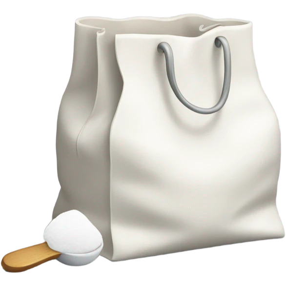 White bag with a little spoon  emoji