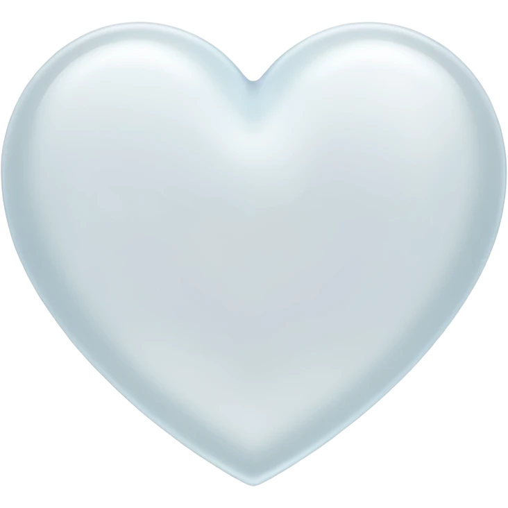 white heart with a frosted glass look emoji