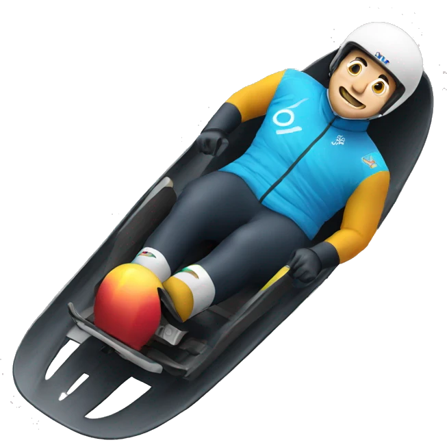 Olympic luge emoji