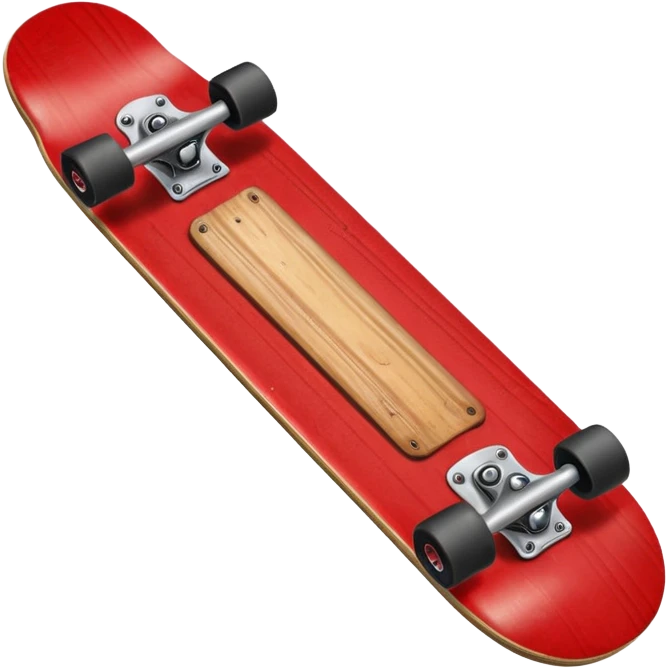Skate board, red emoji
