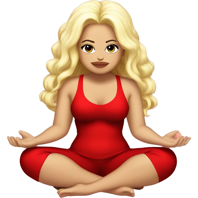 Trisha Paytas meditating red beautiful  emoji