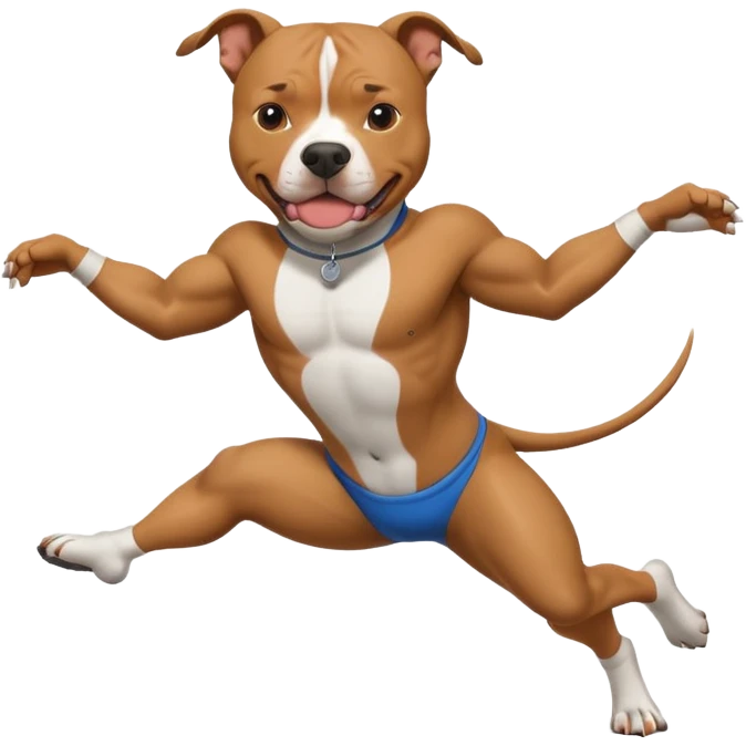 Pitbull doing a cartwheel  emoji