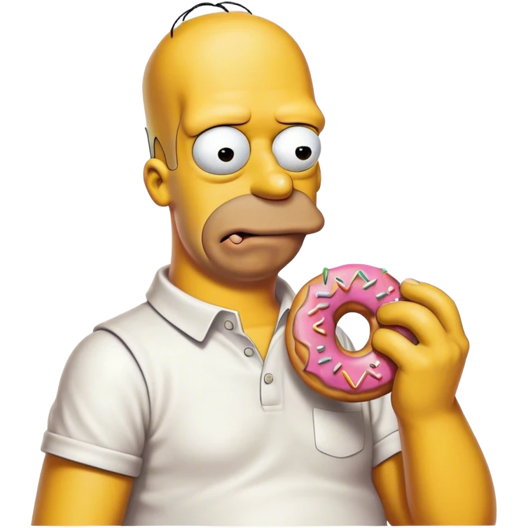 homer simpson eating a donut emoji