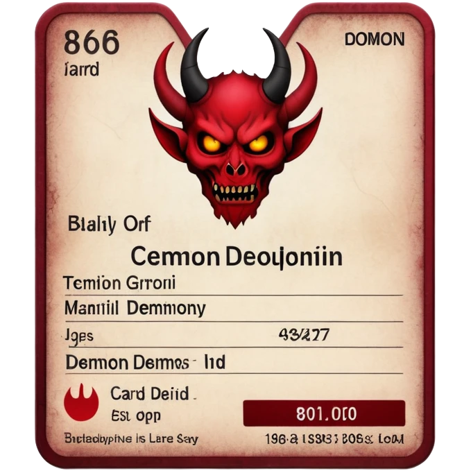 demon id card emoji