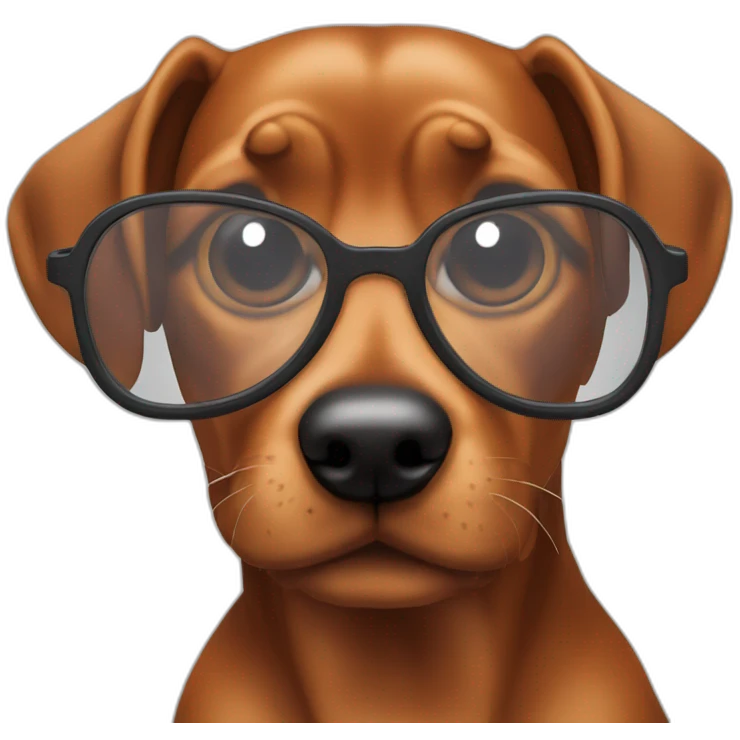 Teckel con gafas emoji