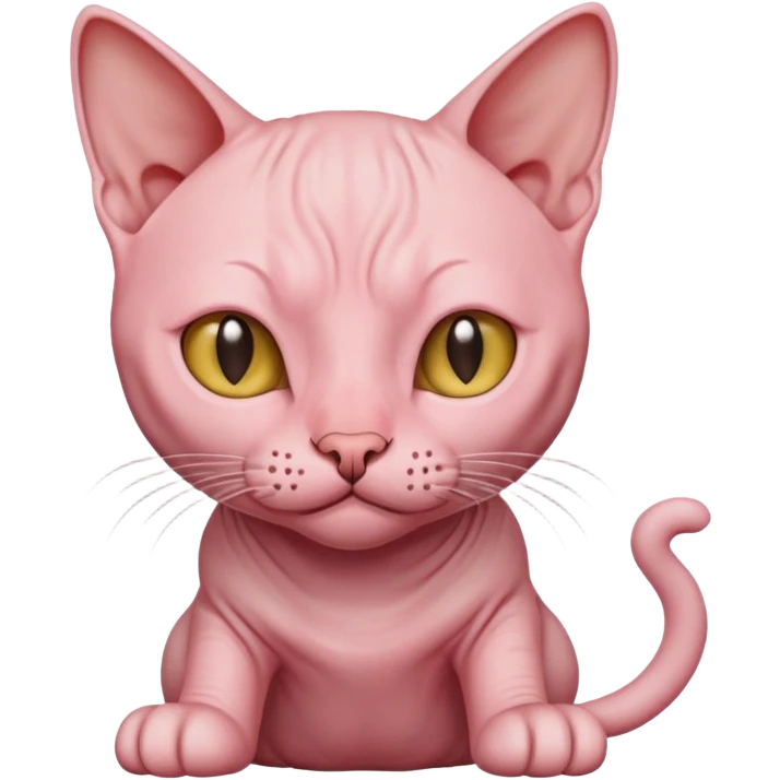 Bald cat emoji