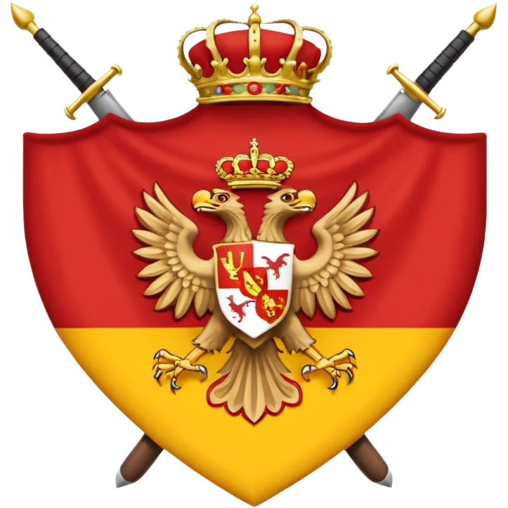 Bandera de españa actual con un águila marrón en el escudo emoji