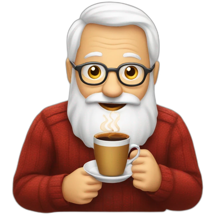 Père Noël avec un café  emoji