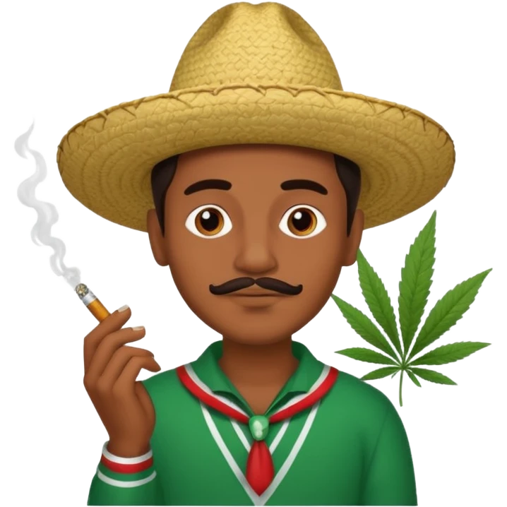 Mexican guy smoking weed emoji