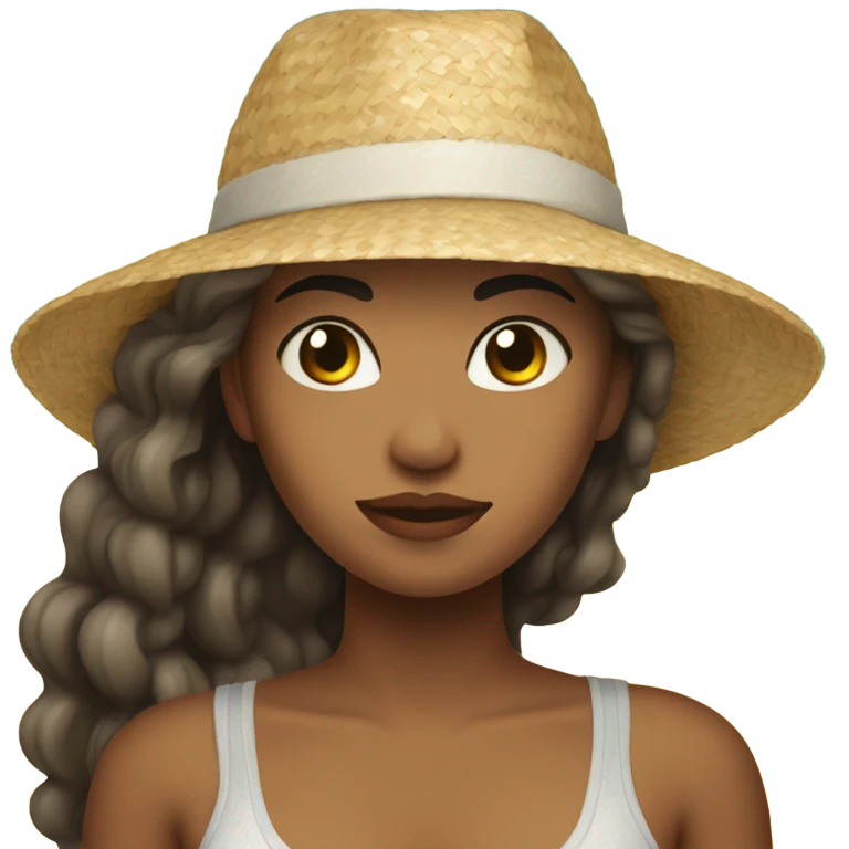 mujer de 15 años en la playa emoji